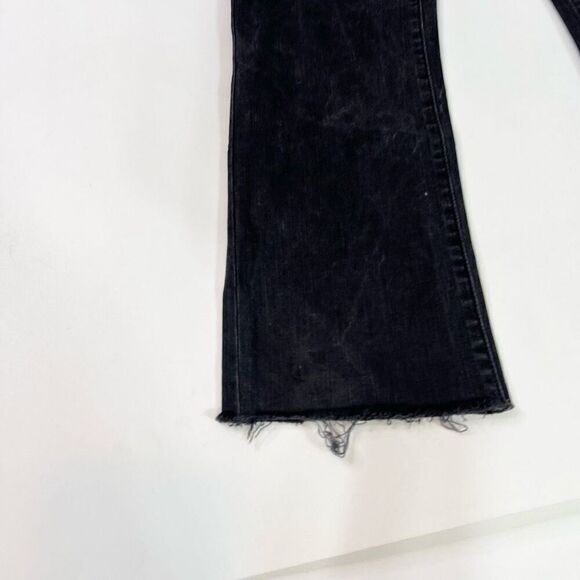 Madewell Jeans Womens Size 28 Black Cali Demi-Boot Frayed Hem Mid-Rise Dark Wash - Picture 2 of 12